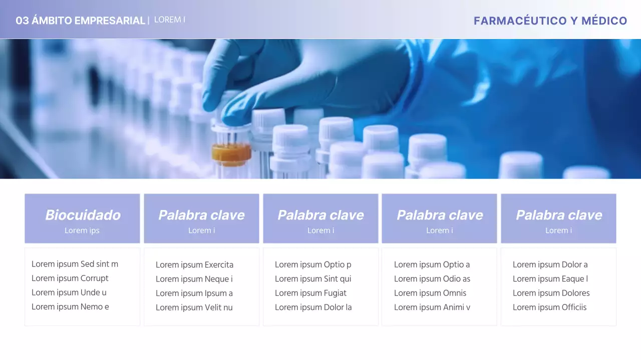 Perfil minimalista de la empresa farmacéutica médica Yonbora