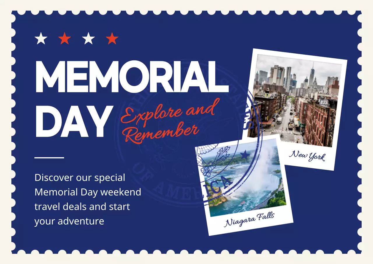 Blue Traditional Travel Promotion Poster