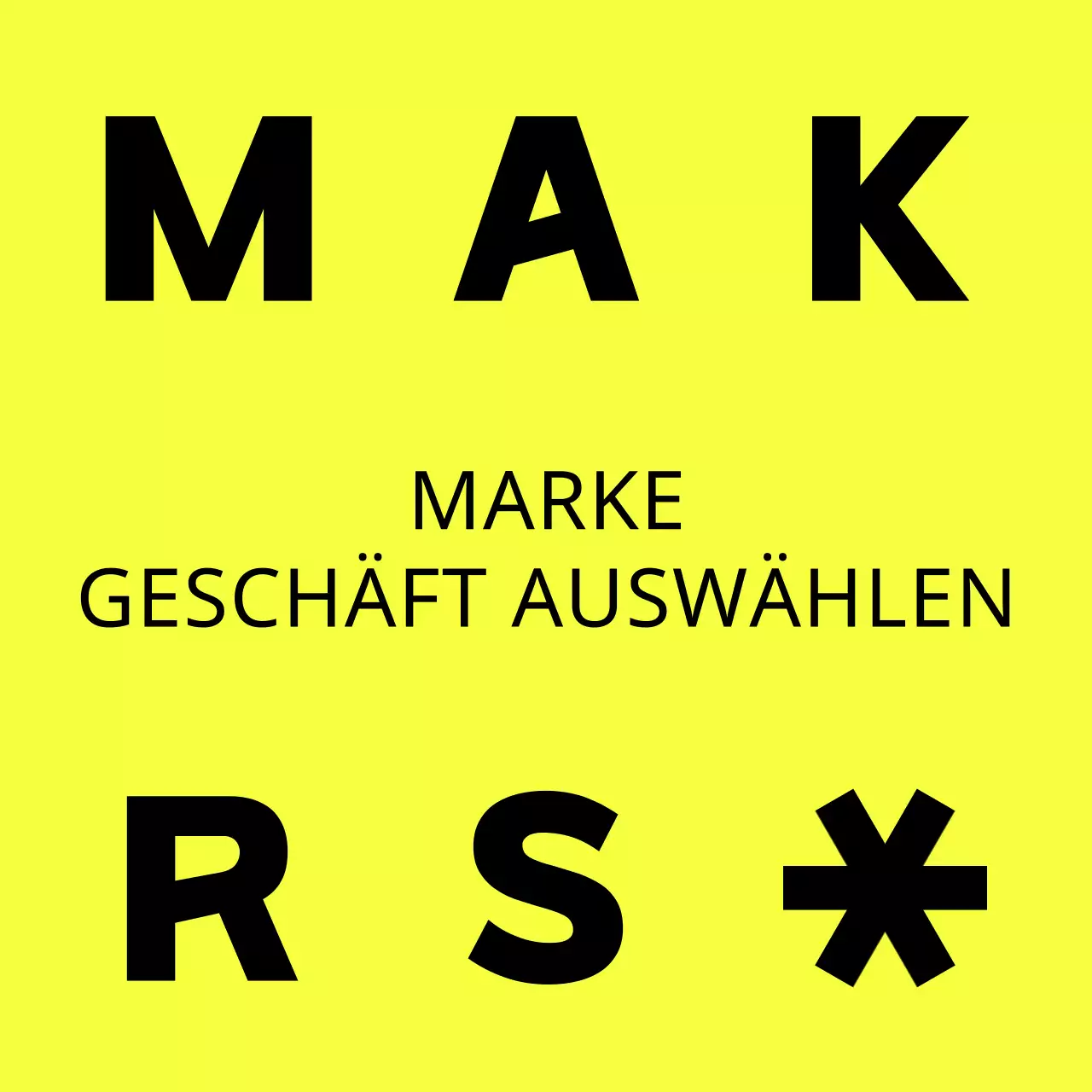 Ein einfaches, schnörkelloses Schild für einen Redaktionsladen mit Markenzeichen