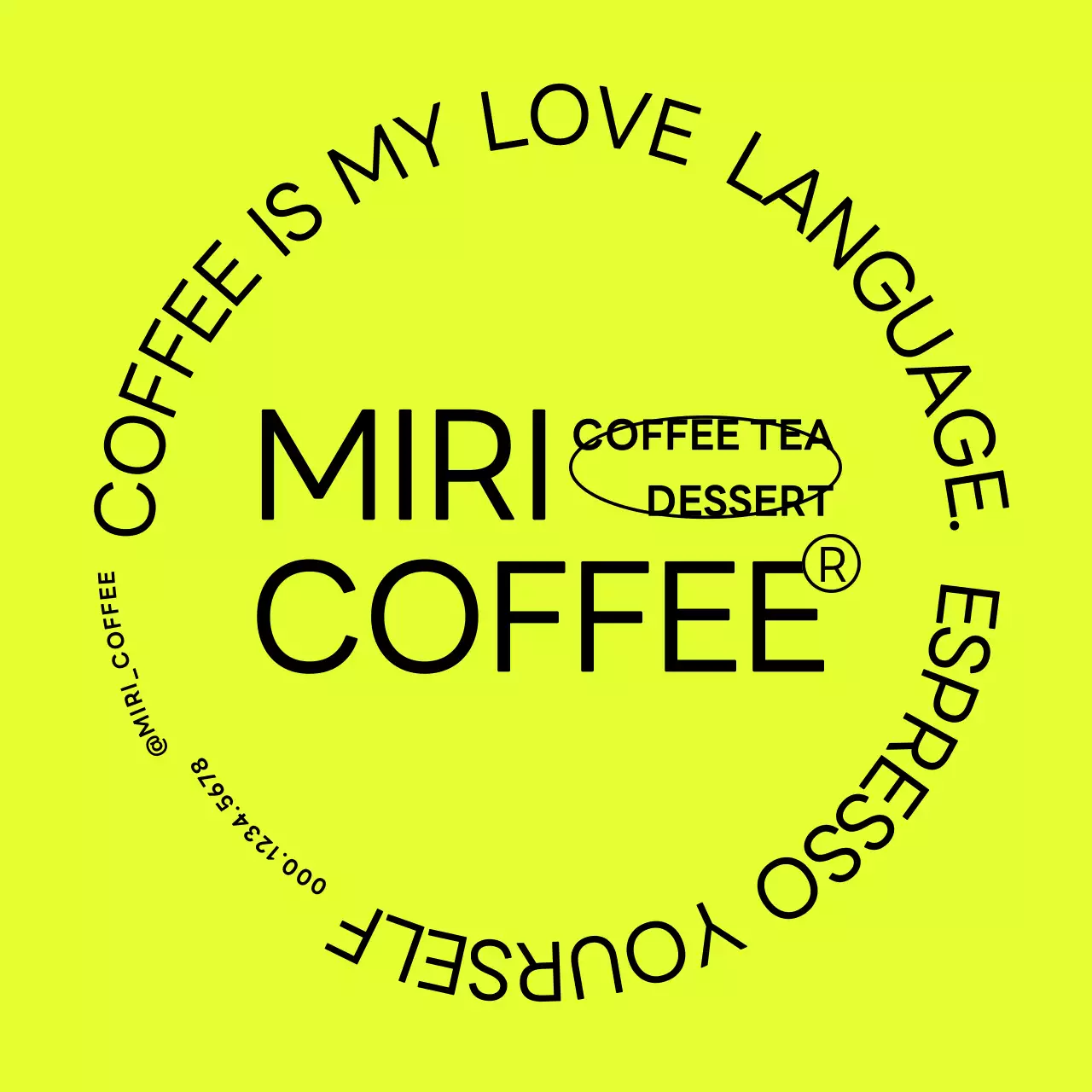 노랑색바탕에 검정 타이포의 깔끔하고 모던한 레이아웃