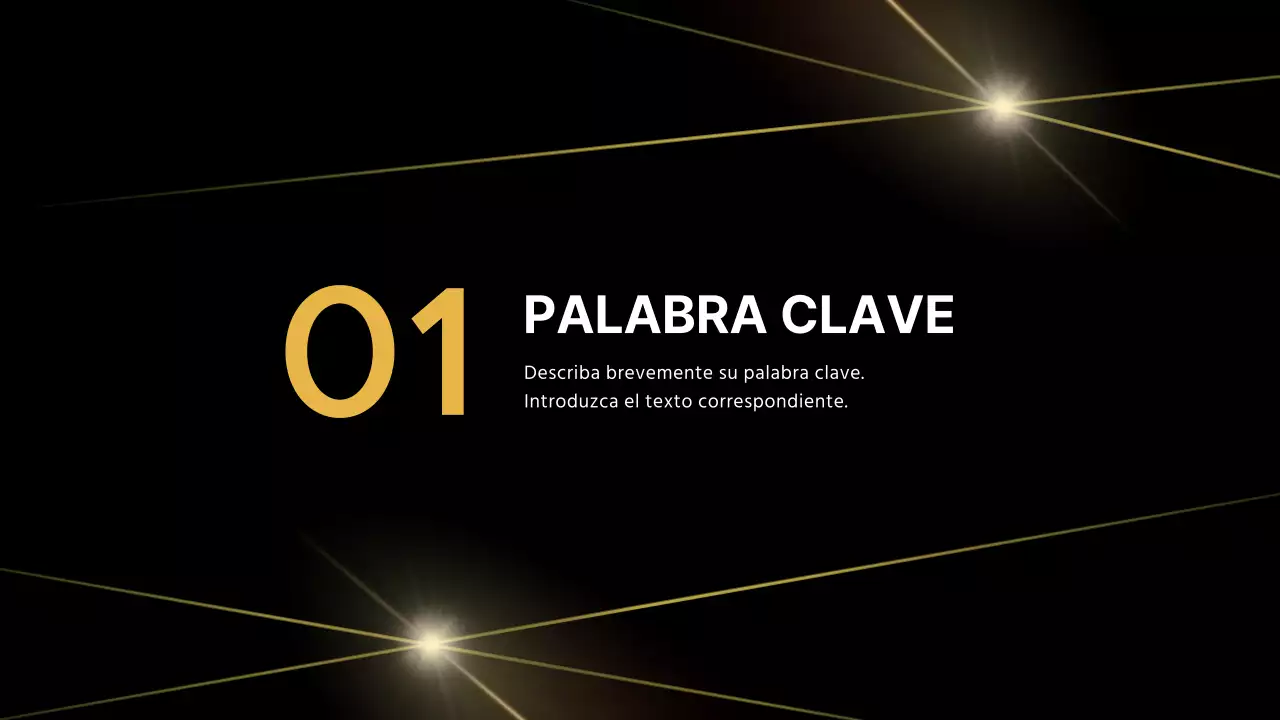 Dorado y negro para una presentación elegante en una conferencia de negocios