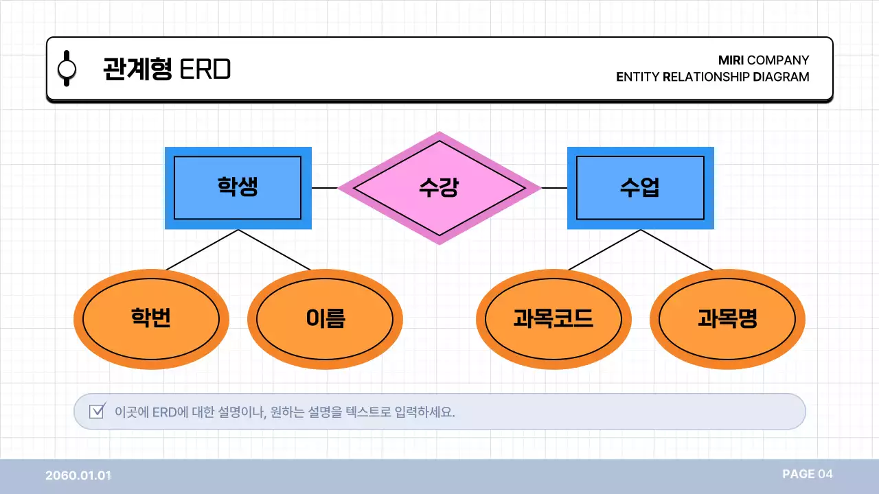 흰색의 기하학의 다이어그램 기획서
