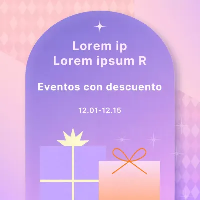 Un bonito anuncio de venta de premios rosa y morado