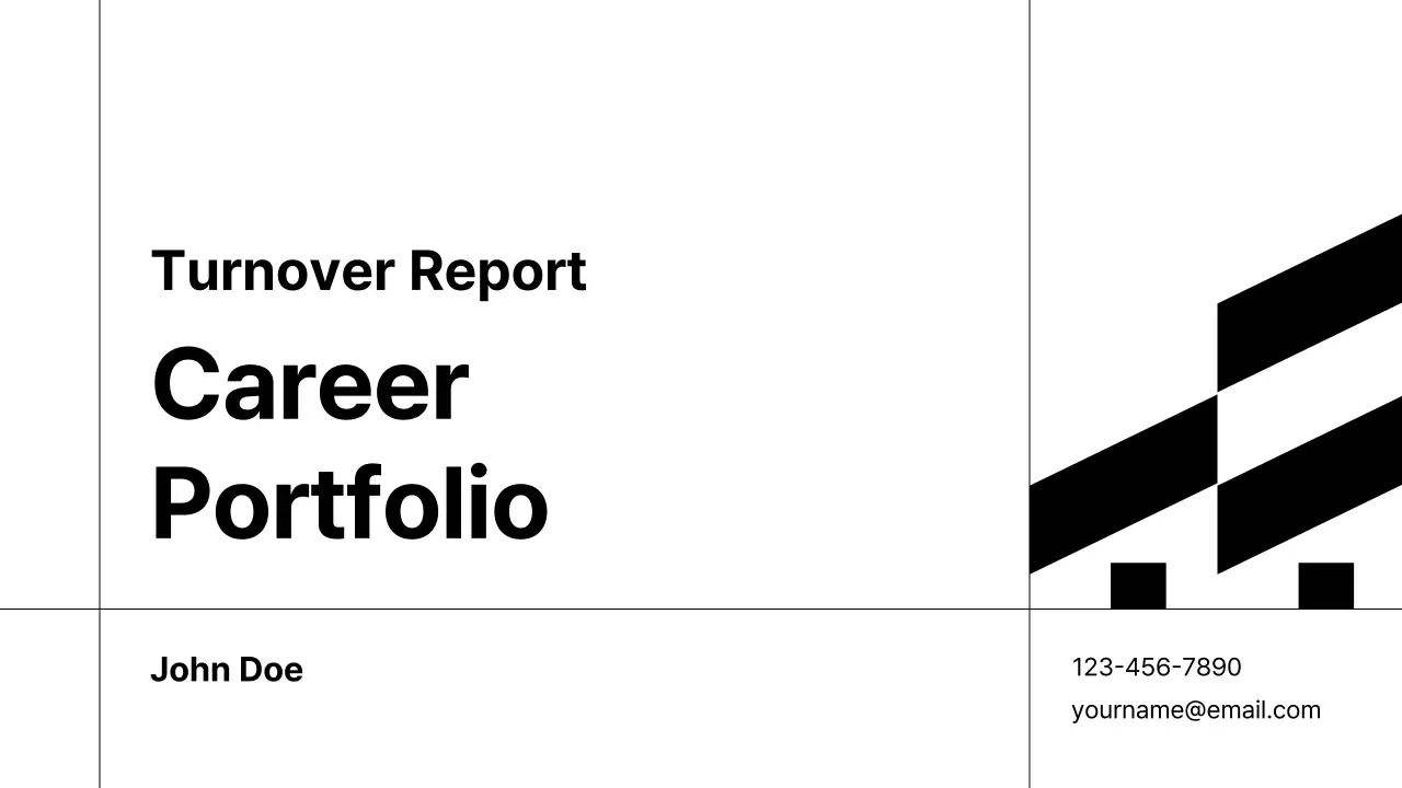Black Minimalist Career Portfolio Presentation