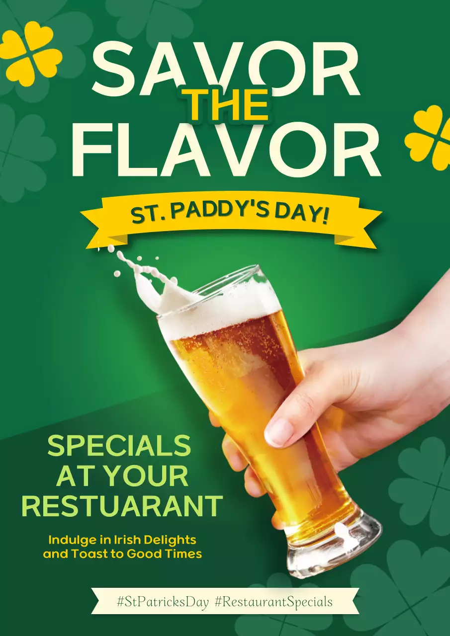 Green and Yellow Trendy St. Patrick Day Promotional