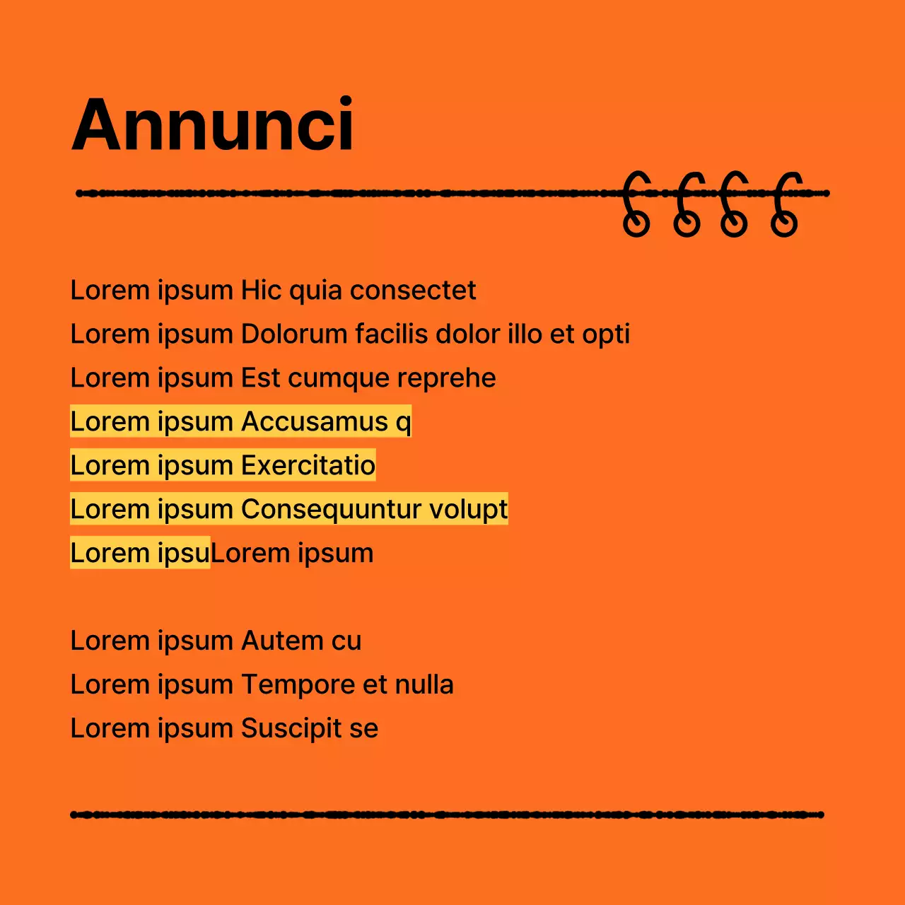 Una guida per un kit di marca pulito in arancione e nero