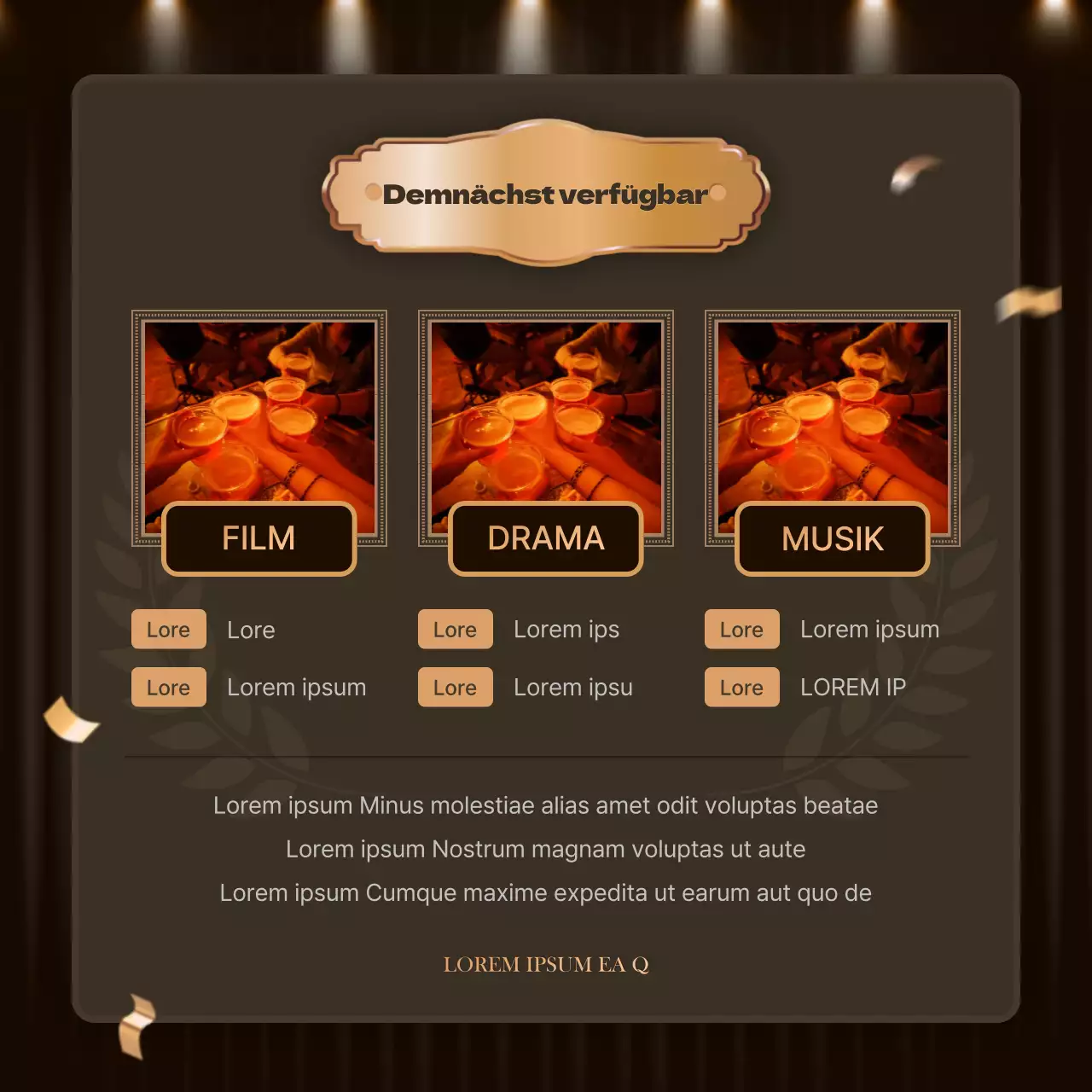 Luxuriöser Inhalt in Orange und Braun für einen Jahresendspaziergang