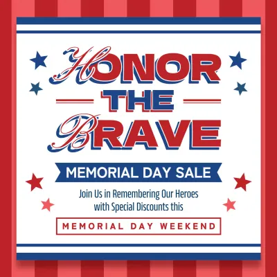 Red Classic Memorial Day Promotion Social Media Post