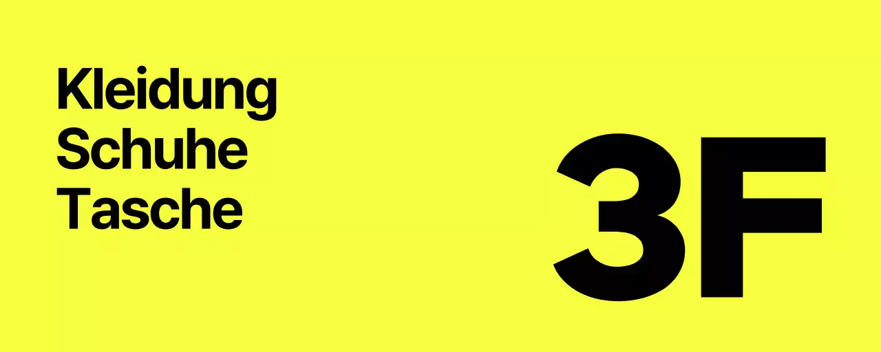 Ein einfaches, schnörkelloses Schild für einen Redaktionsladen mit Markenzeichen