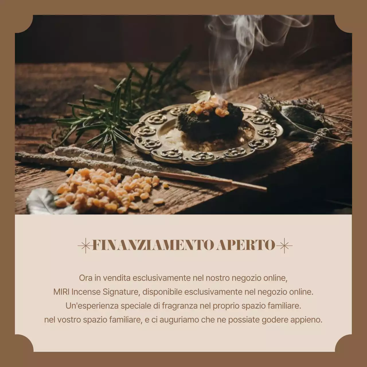 Semplice annuncio di finanziamento per incentivi con sfondo marrone