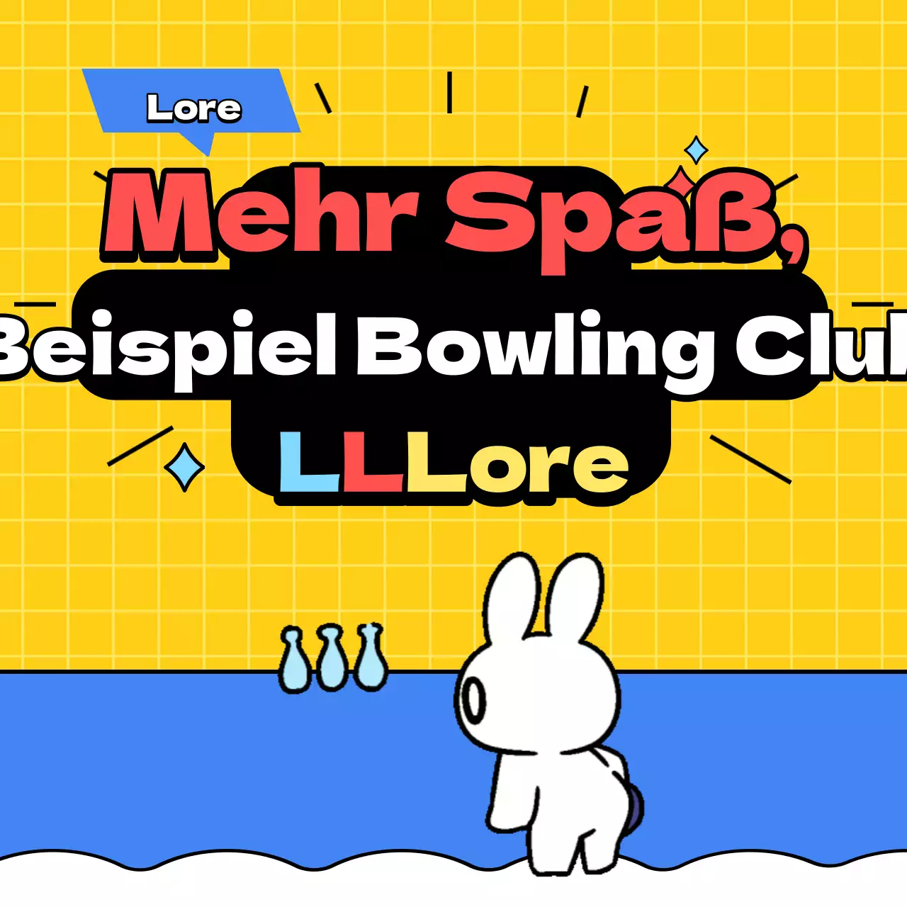 Förderung von blauem und gelbem Bowling zur Anwerbung neuer Mitglieder