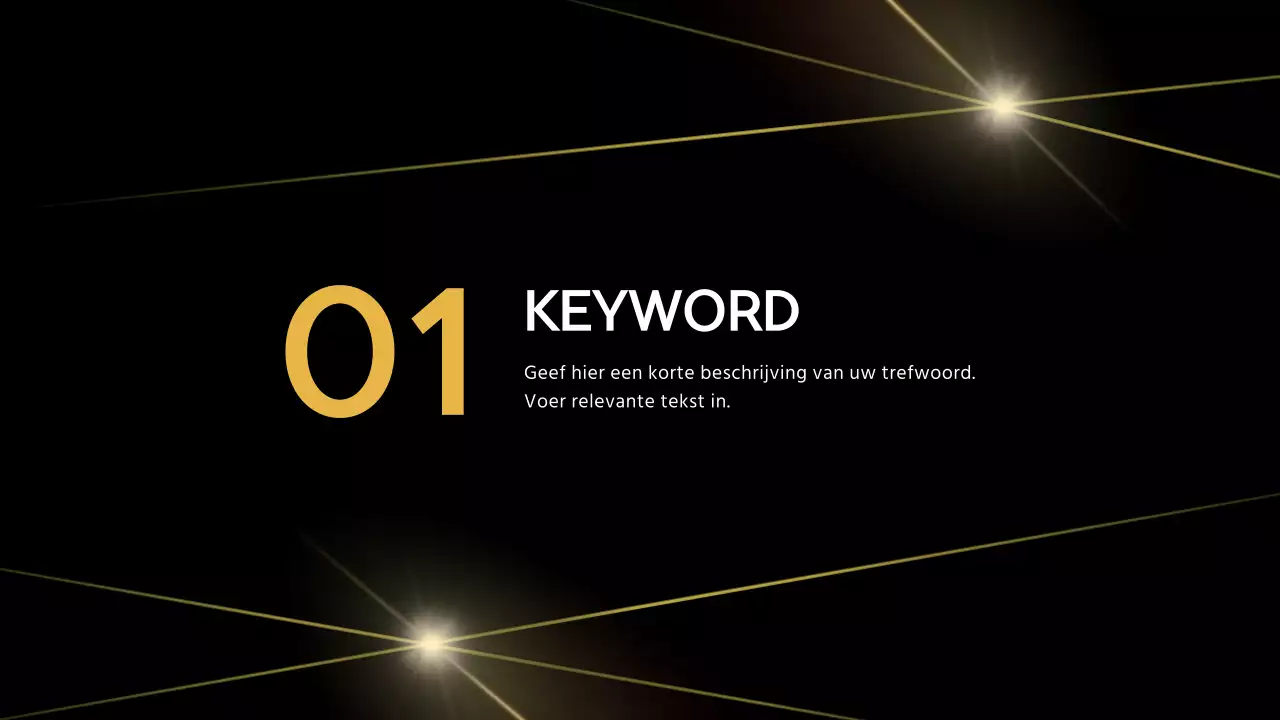 Goud en zwart voor een stijlvolle presentatie tijdens een zakelijke conferentie