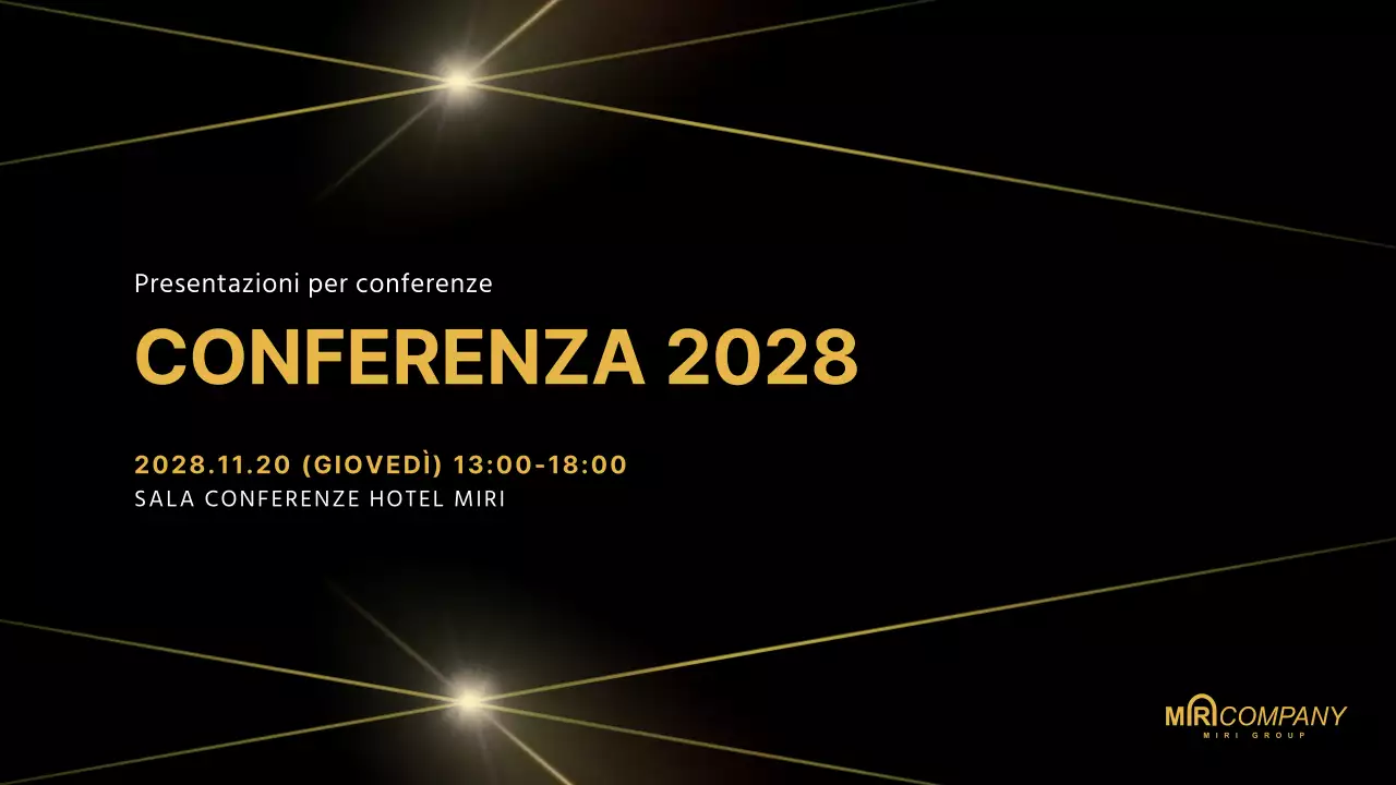 Oro e nero per una presentazione di classe a una conferenza d'affari