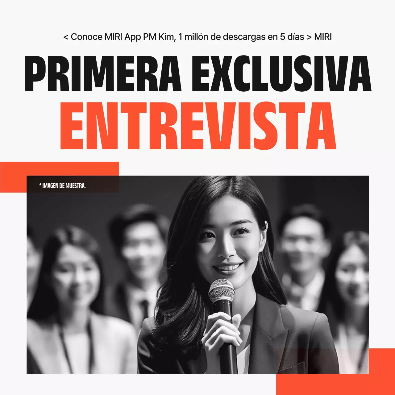 Una carta de presentación de entrevista empresarial moderna, en blanco y negro y naranja