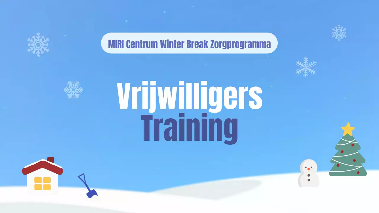 Blue's eenvoudige trainingsgids voor vrijwilligers voor de wintervakantie