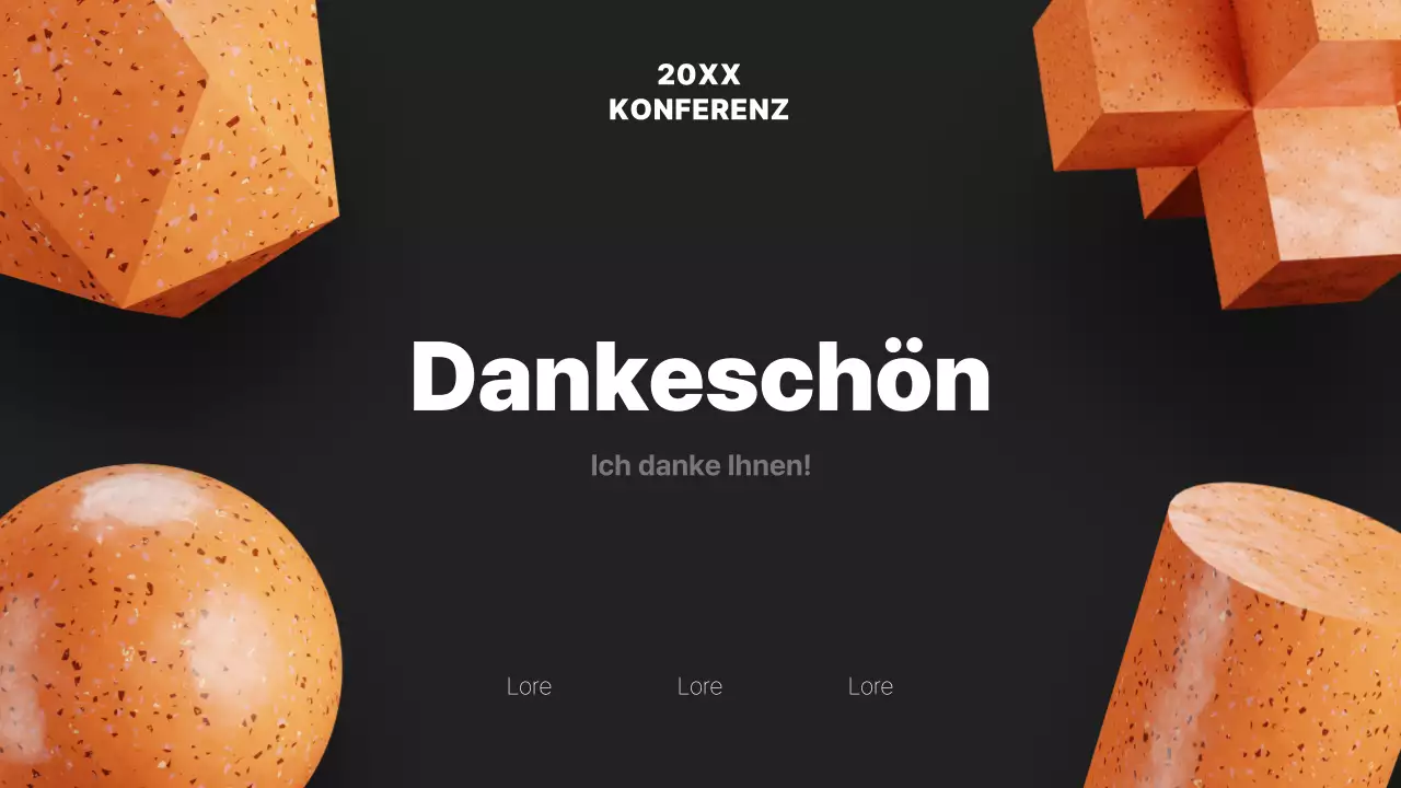 Ein moderner Konferenzprospekt in Schwarz und Orange