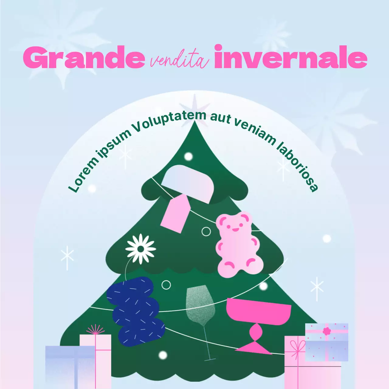 (Premium)_Promuovere una vendita stagionale con un tema rosa sfumato (post sul nuovo feed di Instagram)