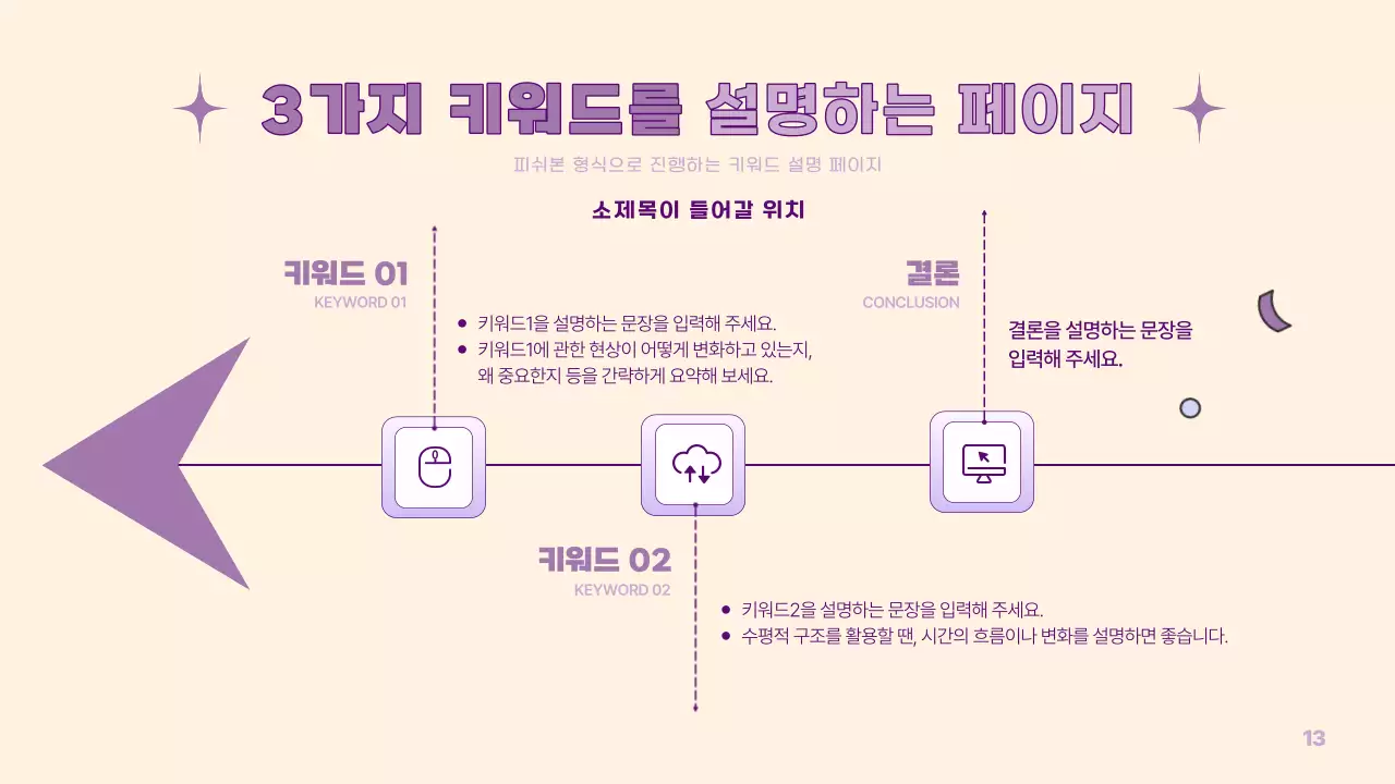 노랑과 보라색의 심플한 PM 발표자료