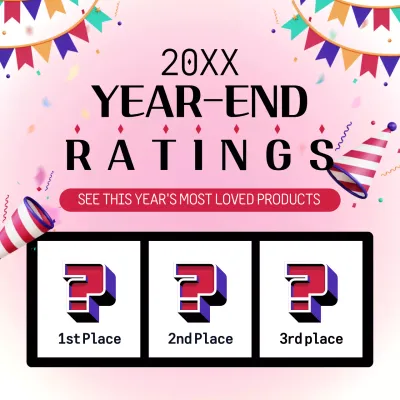 Pink Festive Product Ratings Promotion Social Media Post