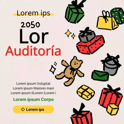 Bonito regalo rojo y beigeAviso de evento