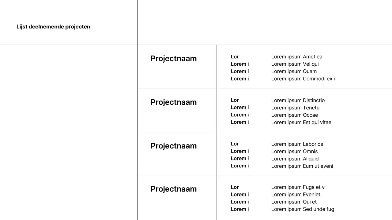Een eenvoudige carrièreportfolio in zwart-wit