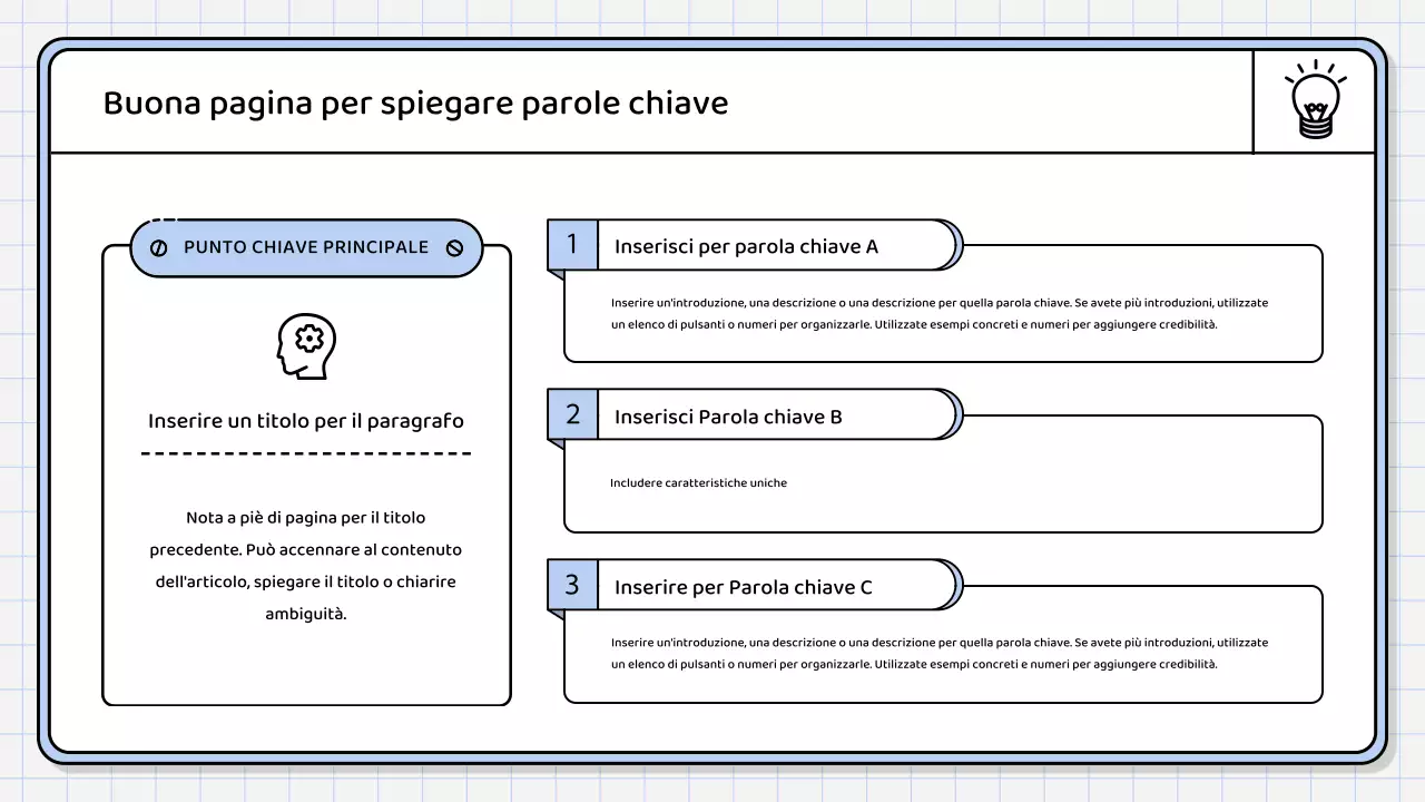 Un semplice rapporto di sintesi di colore blu chiaro