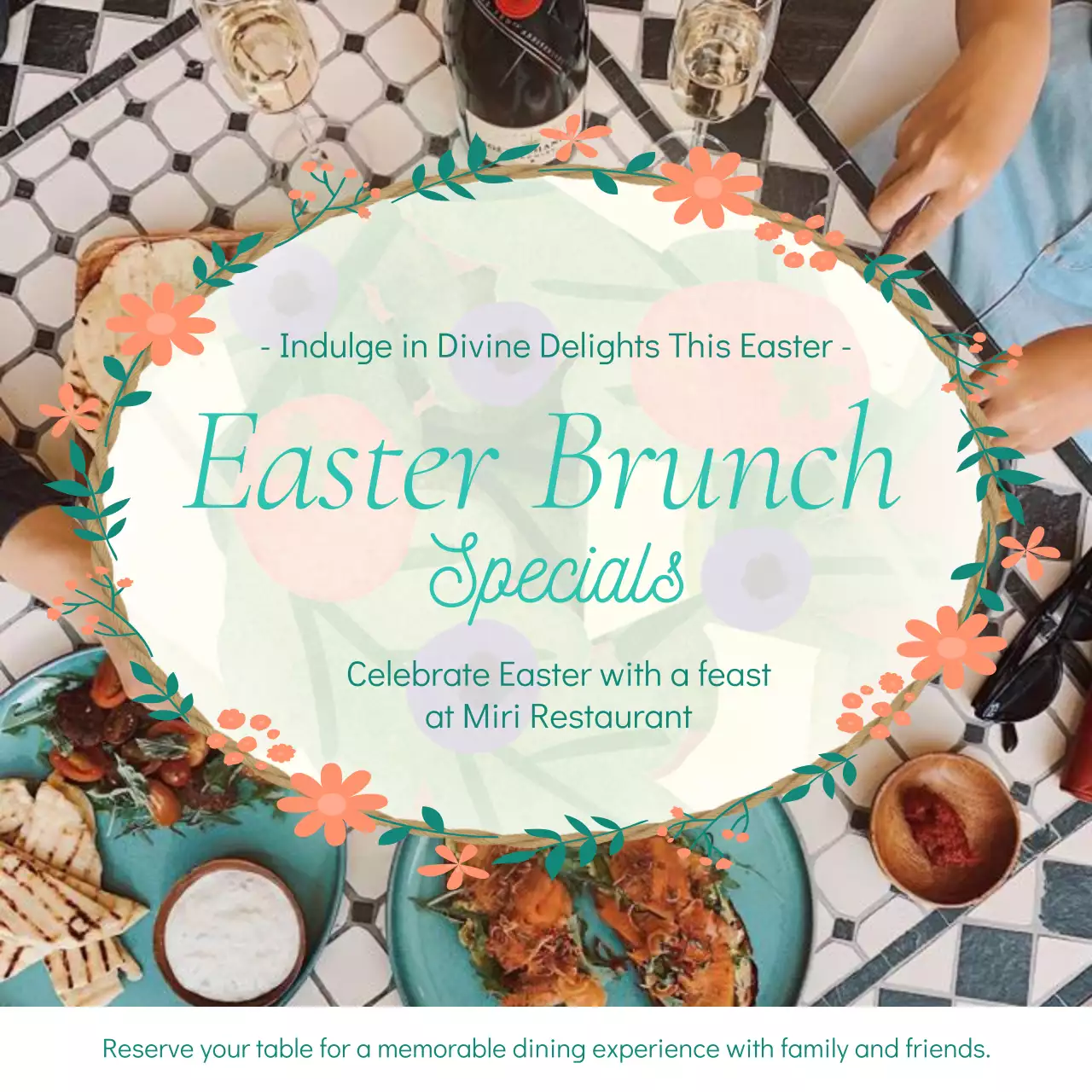 티엘 플로럴 이스터 프로모션 소셜 미디어 포스트