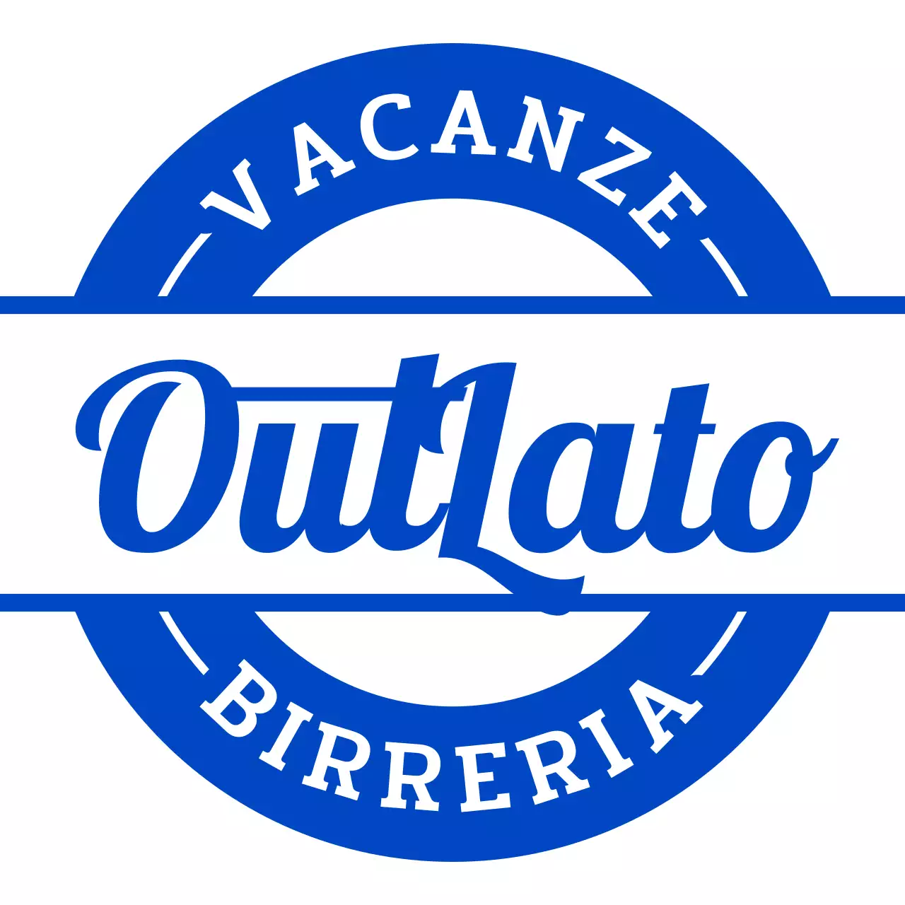 Insegna di ispirazione retrò per brewpub con tonalità blu