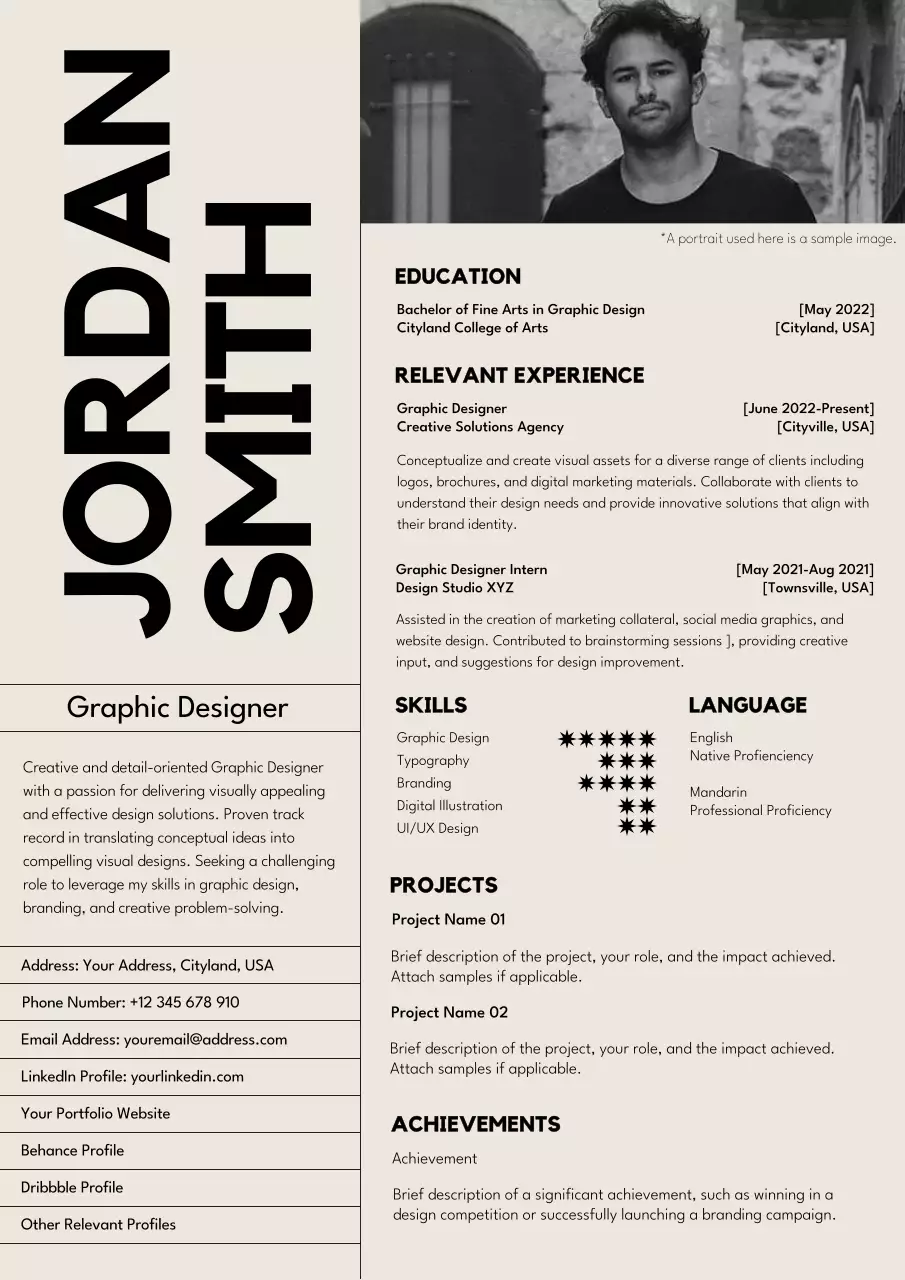Beige Professional Resume Template