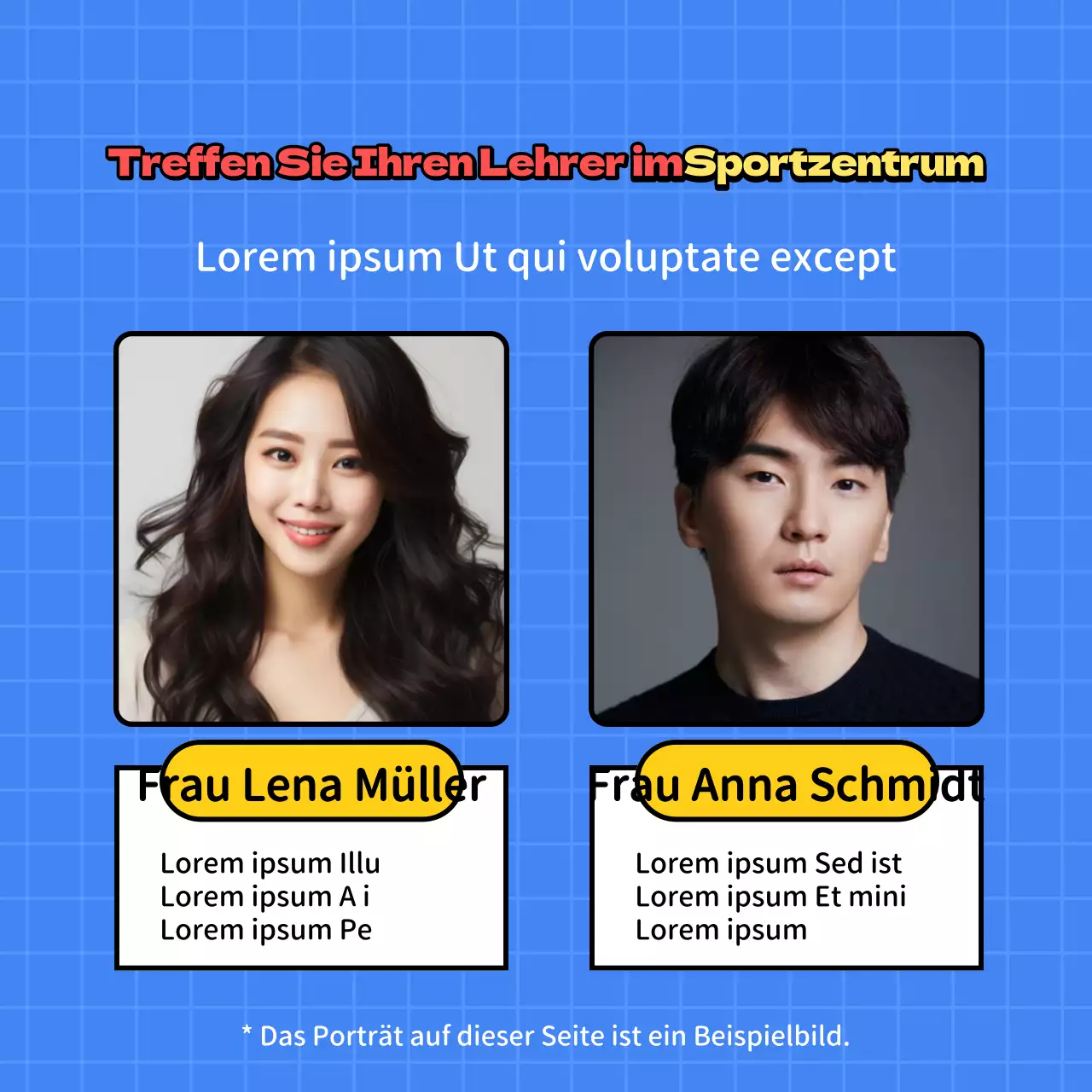 Förderung von blauem und gelbem Bowling zur Anwerbung neuer Mitglieder