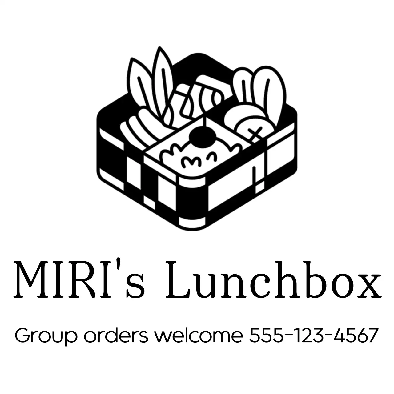 Self-employed restaurant with cute bento box illustrations