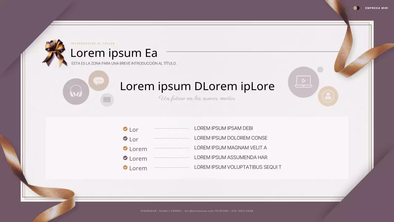 Una lujosa propuesta de invitación para un evento en morado y dorado