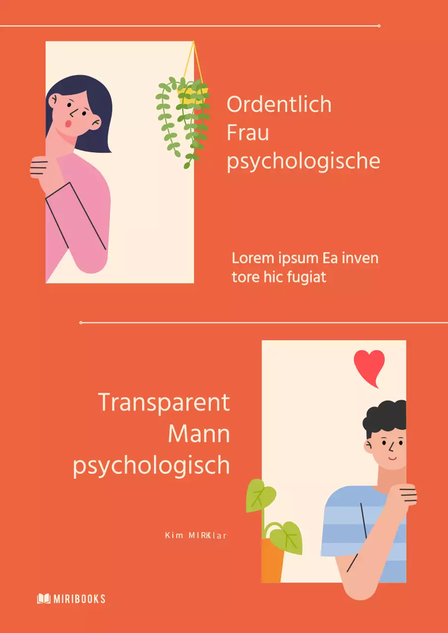 Minimalistische Liebesdecke in Orange