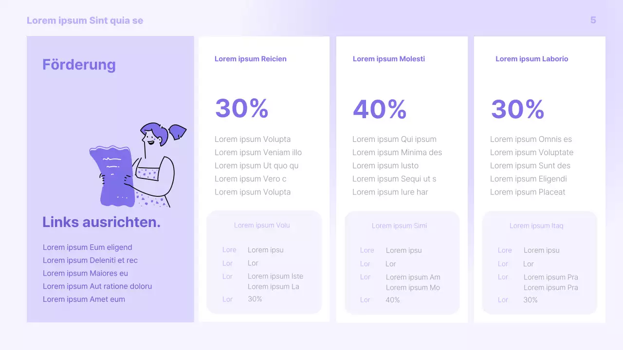 Ein einfacher violetter und grauer Werbeslip