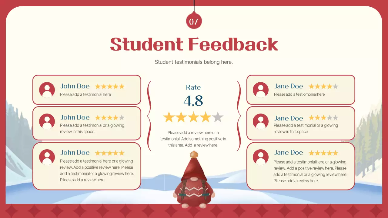 Red Traditional Winter Presentation