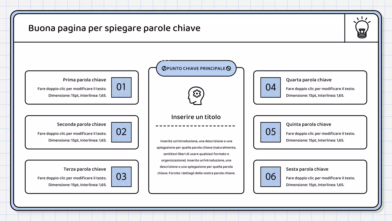 Un semplice rapporto di sintesi di colore blu chiaro