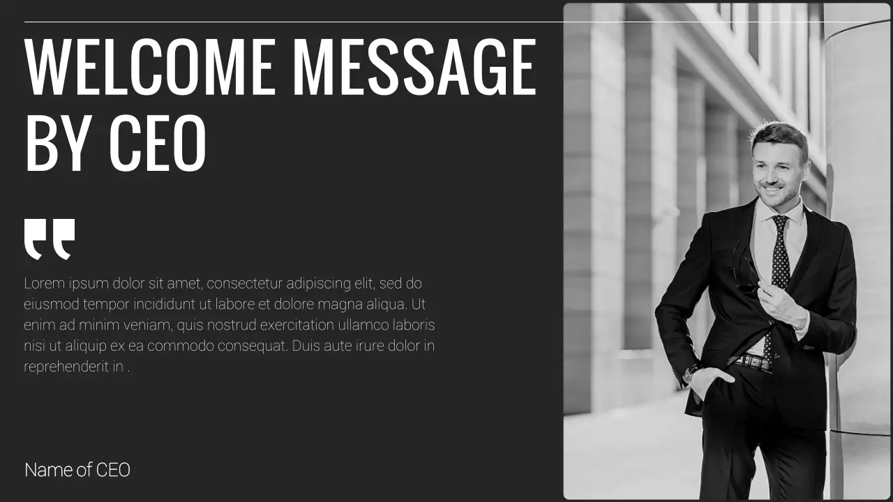 Black Minimalist Business Presentation