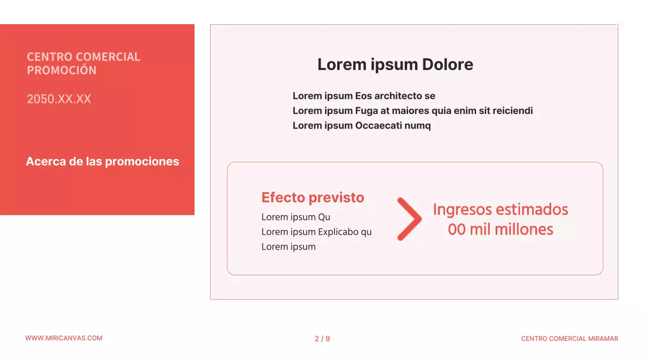 Un sencillo folleto promocional naranja y negro