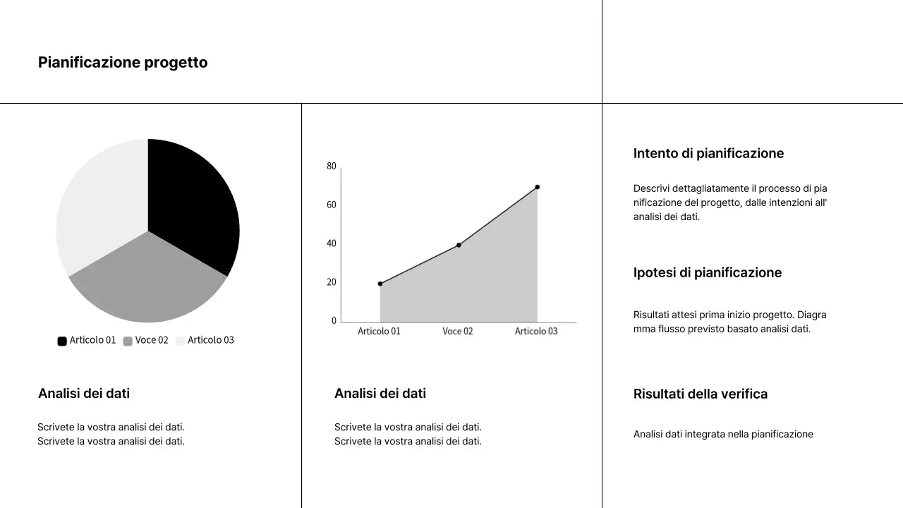 Un semplice portfolio di carriera in bianco e nero