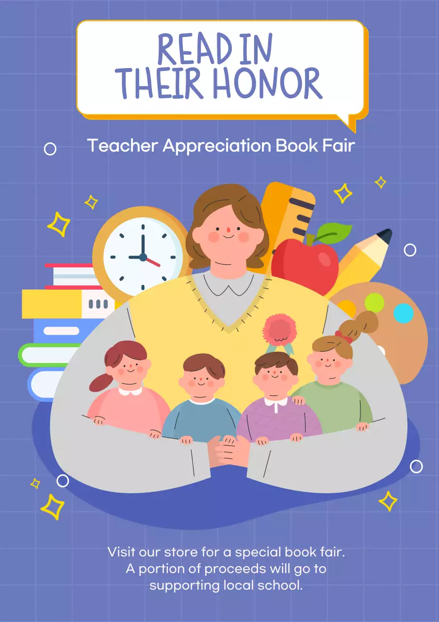 Blue Simple Education Promotion Poster