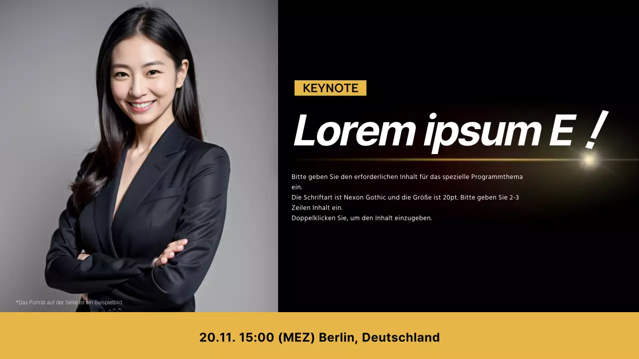 Gold und Schwarz für eine stilvolle Präsentation auf einer Geschäftskonferenz