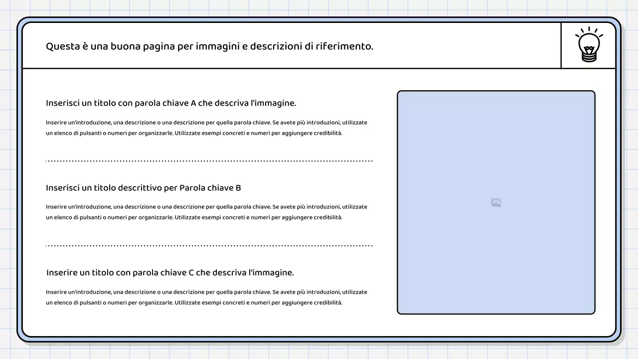 Un semplice rapporto di sintesi di colore blu chiaro