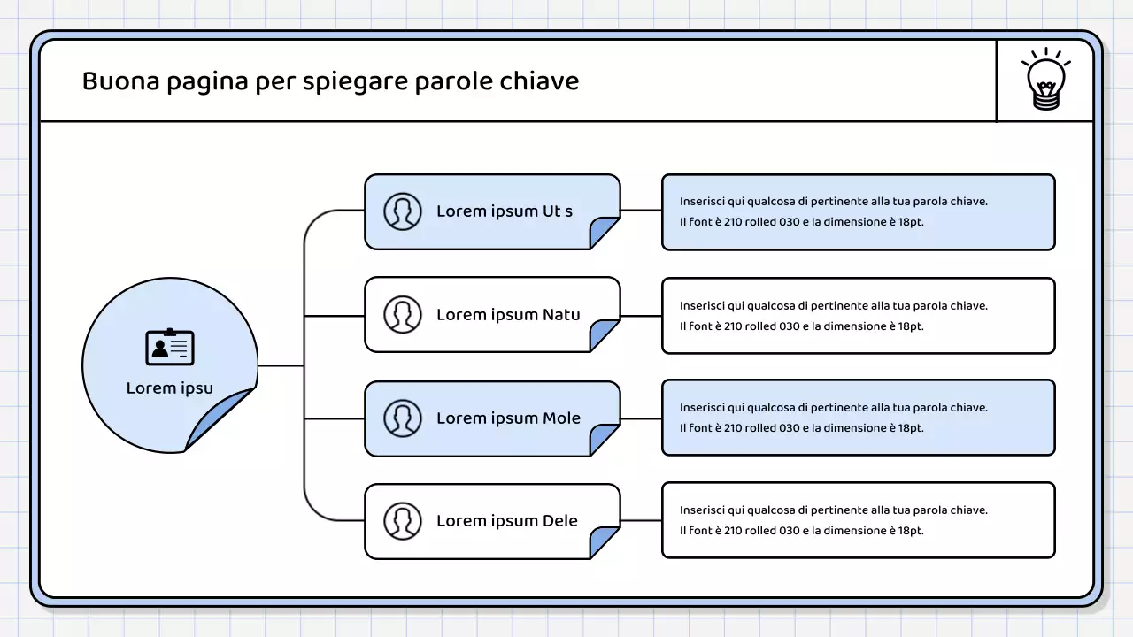 Un semplice rapporto di sintesi di colore blu chiaro