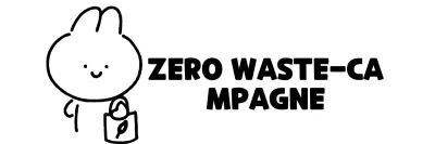 Een zero-waste campagne met een schattige handgetekende konijnillustratie