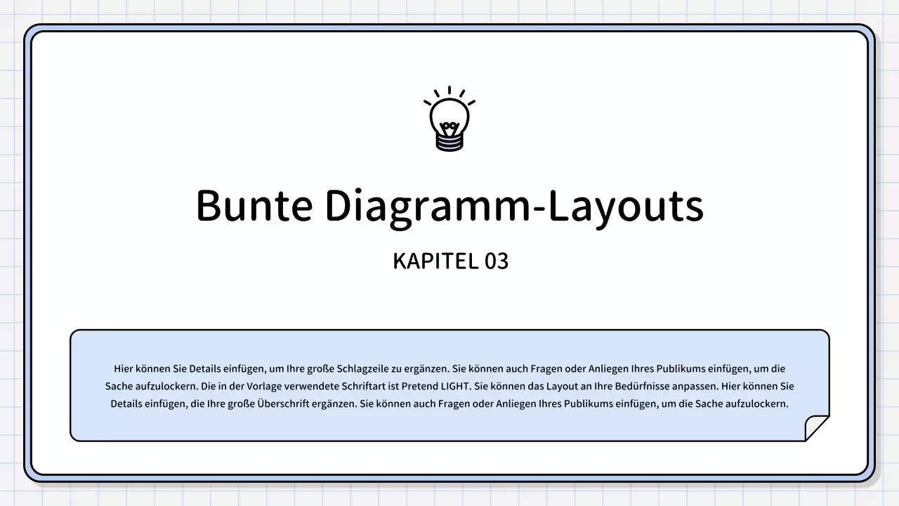 Ein einfacher, hellblauer zusammenfassender Bericht