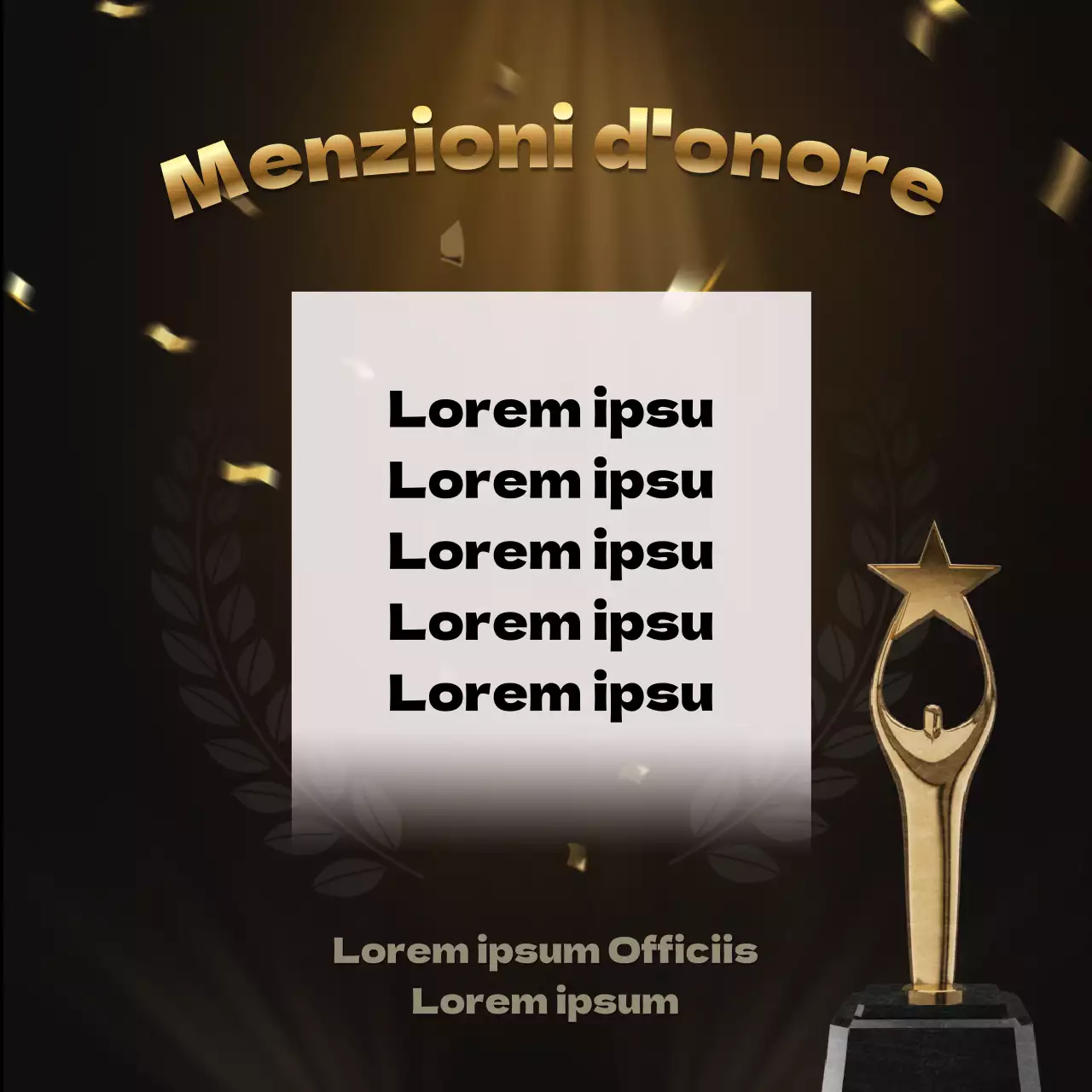 Promuovere una scuola d'oro e di lusso per i candidati selezionati