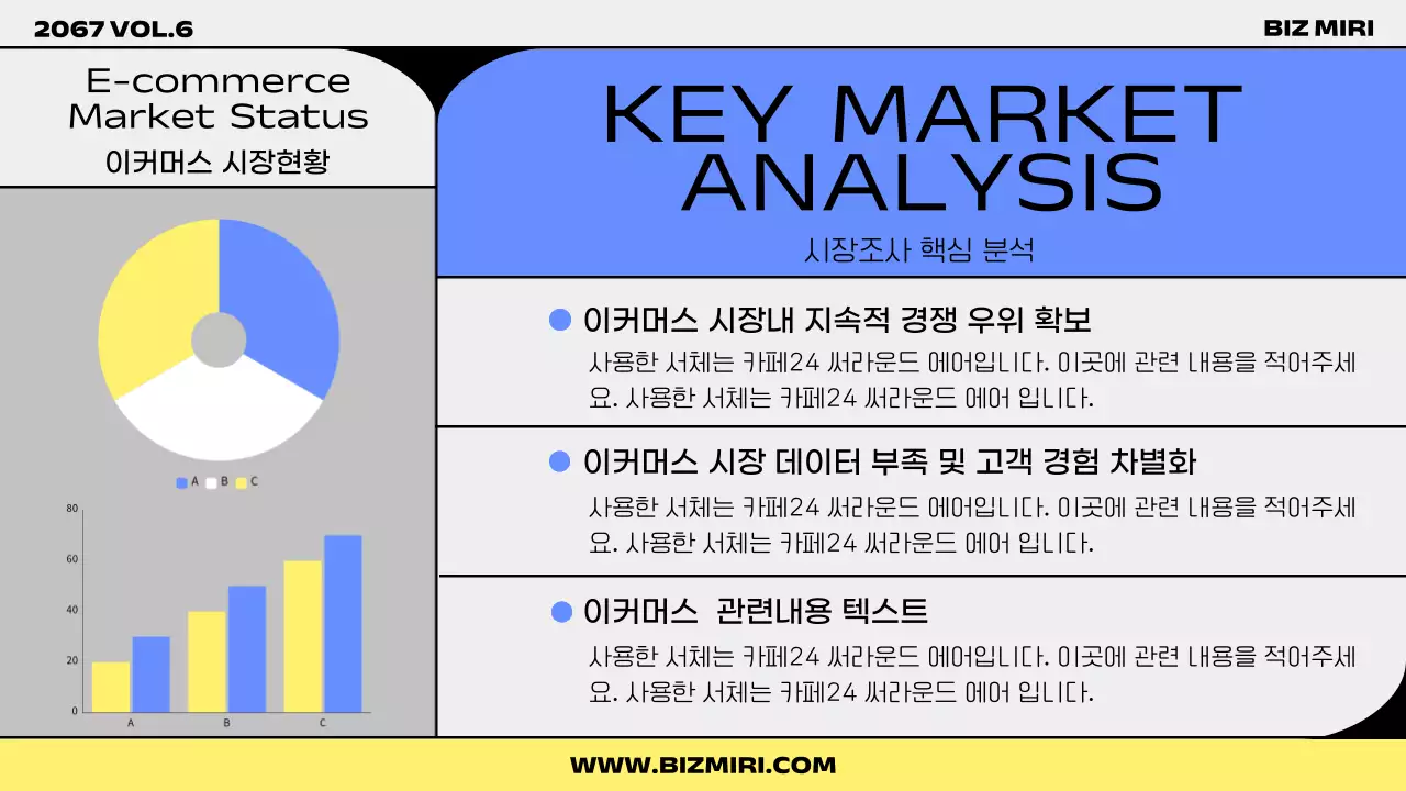 파랑과 노랑의 트렌드한 시장조사 보고서