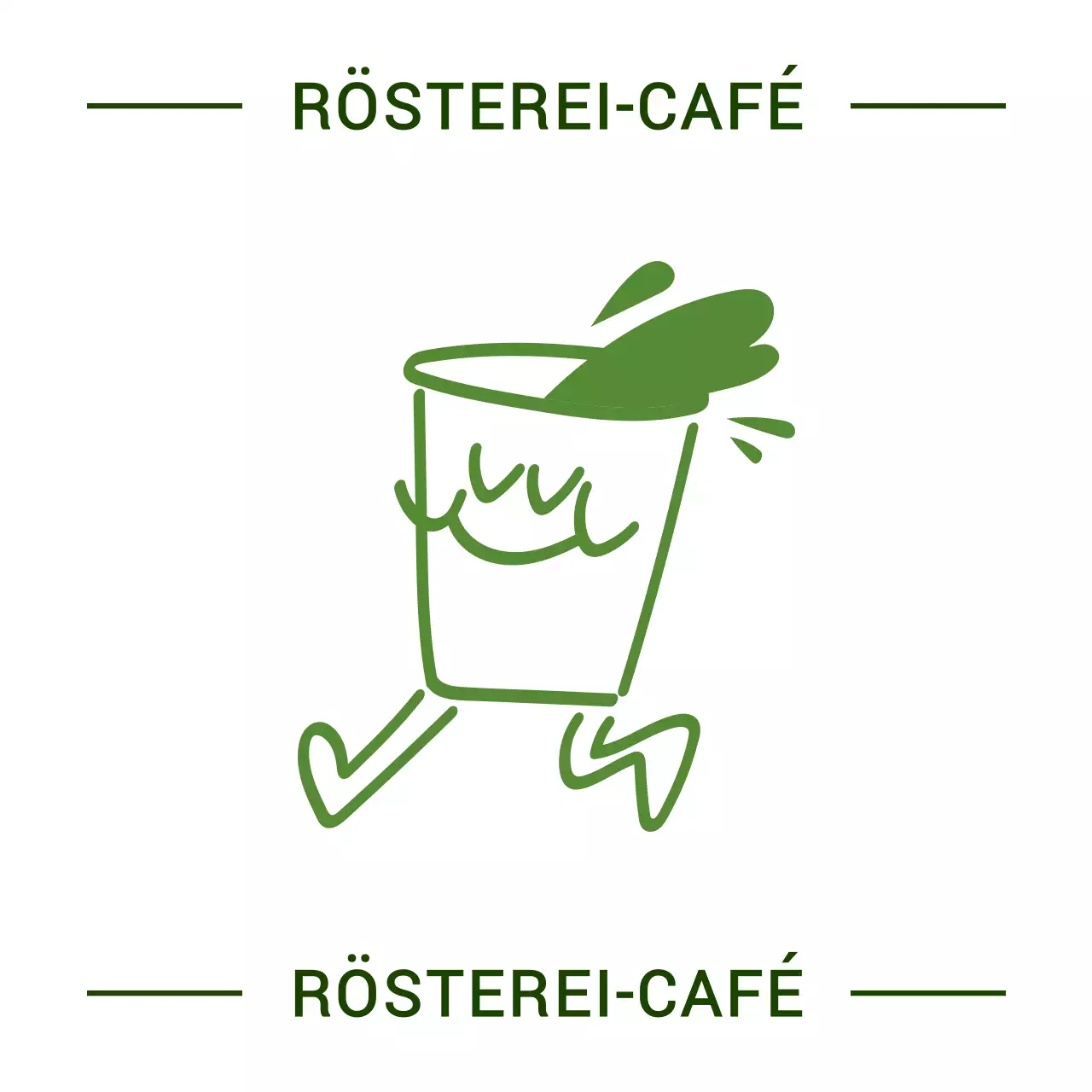 Vintage-inspirierte Café-Beschilderung