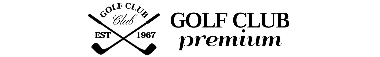 골프채 로고가 있는 고급스러운 느낌의 골프 클럽