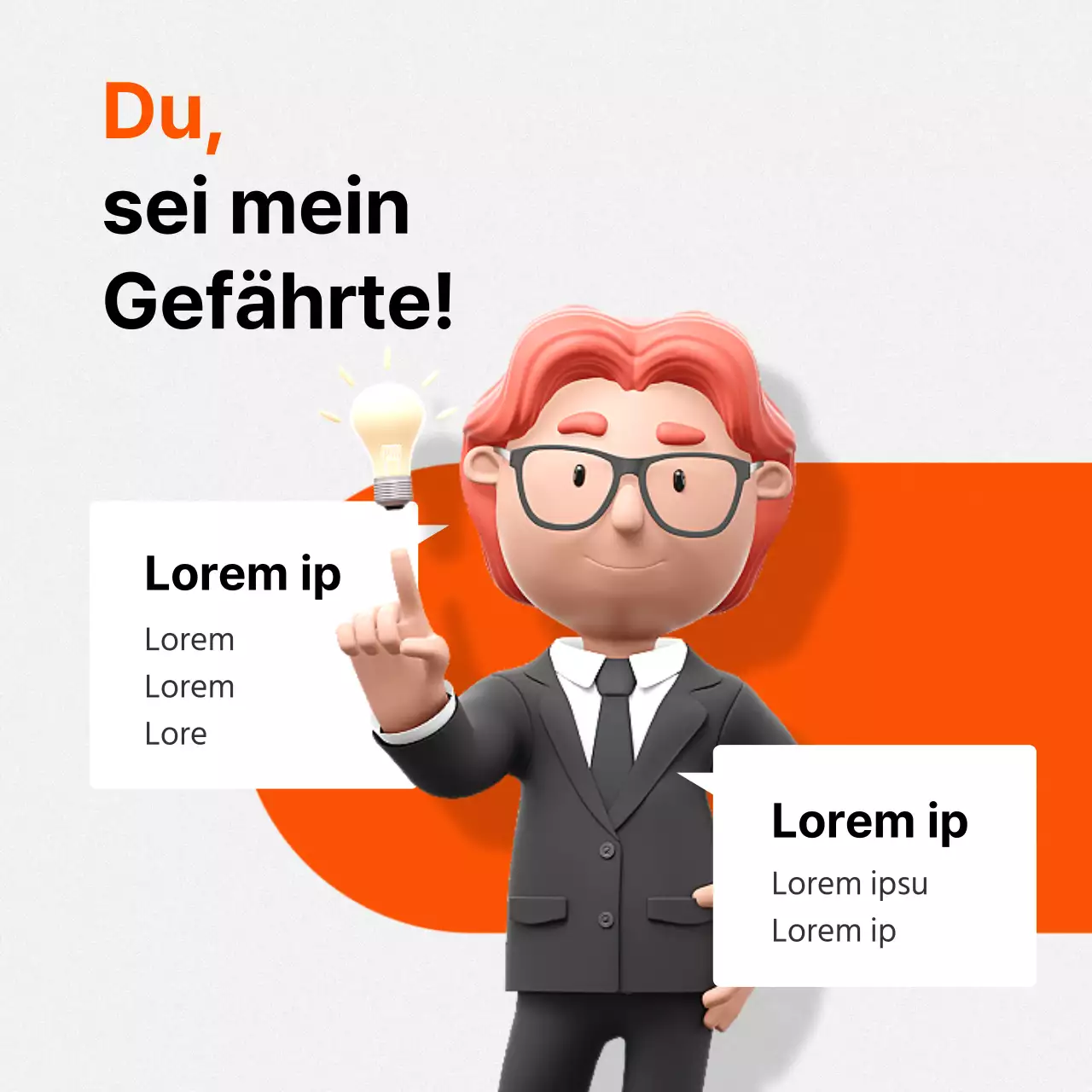 Ein einfaches Orange und Grau über uns Platz
